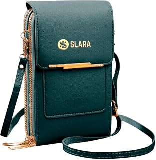 SLARA Women’s RFID Protection Crossbody Sling Bag | PU Leather Mobile Pouch with Touch Screen Pocket | Small Travel Purse ... Price In India