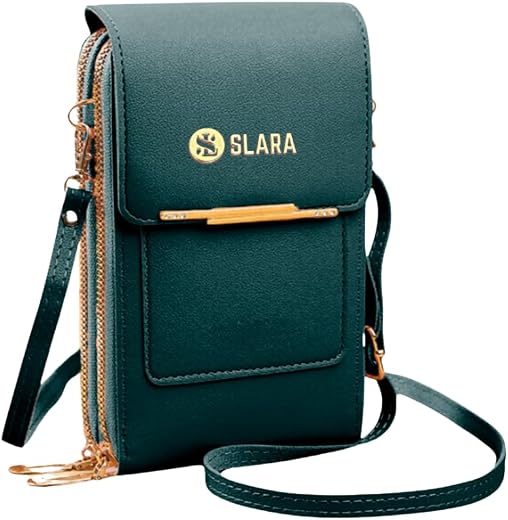SLARA Women’s RFID Protection Crossbody Sling Bag | PU Leather Mobile Pouch with Touch Screen Pocket | Small Travel Purse ...