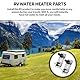 2st RV Warmwasserbereiterschalter für Suburban 232306, Robustes ABS und Aluminium Thermostatschalter 120V Thermostat Wohnmobil Warmwasserbereiter Teile Zubehör Kompatibel mit Suburban