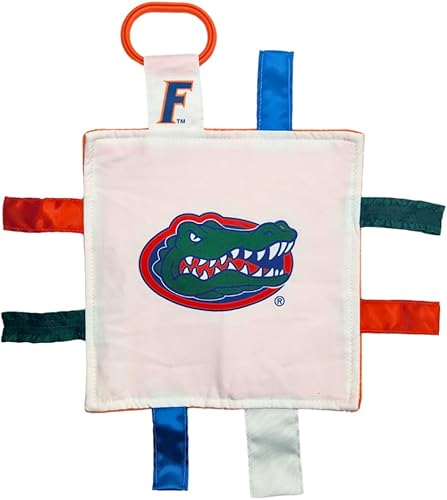 University of Florida Gators - Juguete sensorial de etiqueta para bebé, juguetes sensoriales arrugados para bebés universitarios, suave y seguro,