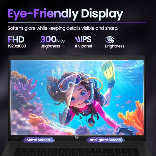Image of HP 17 Inch Laptop for Business, Office 365 for the Web, 64GB RAM & 2TB SSD, AMD Ryzen 5 7430U 6-Core Processor, FHD IPS Display, Windows 11 Pro, AI Copilot, Full Numeric KB