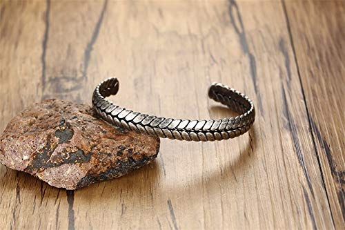 Pulseira Bracelete De Aço Masculino Estilo Viking Antigo Mitologia Thor Ragnar
