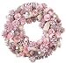 Produktbild Wunderschöner Türkranz Weihnachten/Zapfenkranz - Rosa - Ø 34cm - Deko Wandkranz/Weihnachtskranz/Zapfen Hängekranz/Tischkranz - Weihnachten/Weihnachtsdeko