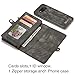 Samsung Galaxy S8 Plus Leather Wallet Phone Case Magnetic Detachable Case with Card Slots Cash Compartment Gray