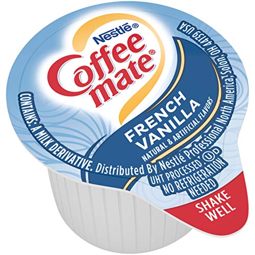 Nestle Coffee mate Coffee Creamer, French Vanilla, Liquid Creamer Singles, Non Dairy, No Refrigeration, Box of 50 Singles (Pack of 4)