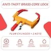 Wheel Clamp Lock, Heavy Duty Car Wheel Lock Fits 7-11" Width Tyres, Car Security Anti Theft for Cars, Vans, Caravans, Boats, Trailers, Motorhome, 2 Keys #4