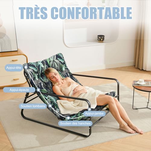 Fauteuil jardin extérieur 2 places avec coussin réversible en acier - 6