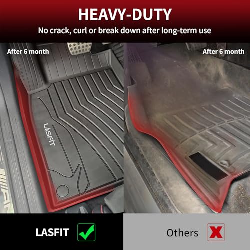 Image of LASFIT Floor Mats for Mercedes Benz GLA 2015-2020 & CLA 2014-2019 250 /45 | All Weather TPE Non-Slip Easy to Wash, 1st & 2nd Row Car Mats