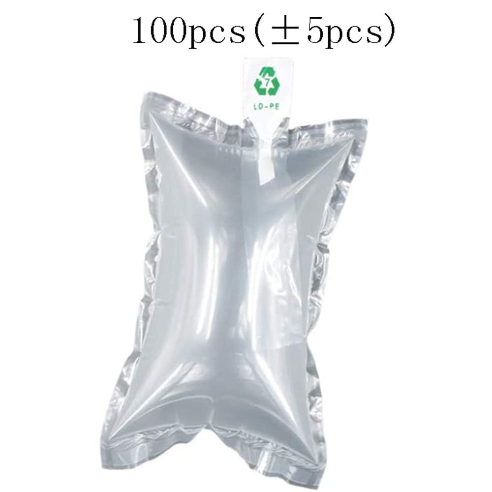 Lot de 100 sacs gonflables d'emballage en plastique transparent avec coussin de pompe gratuit, sac d'emballage de blocage de coussin gonflable, 10,2 x 20,3 cm