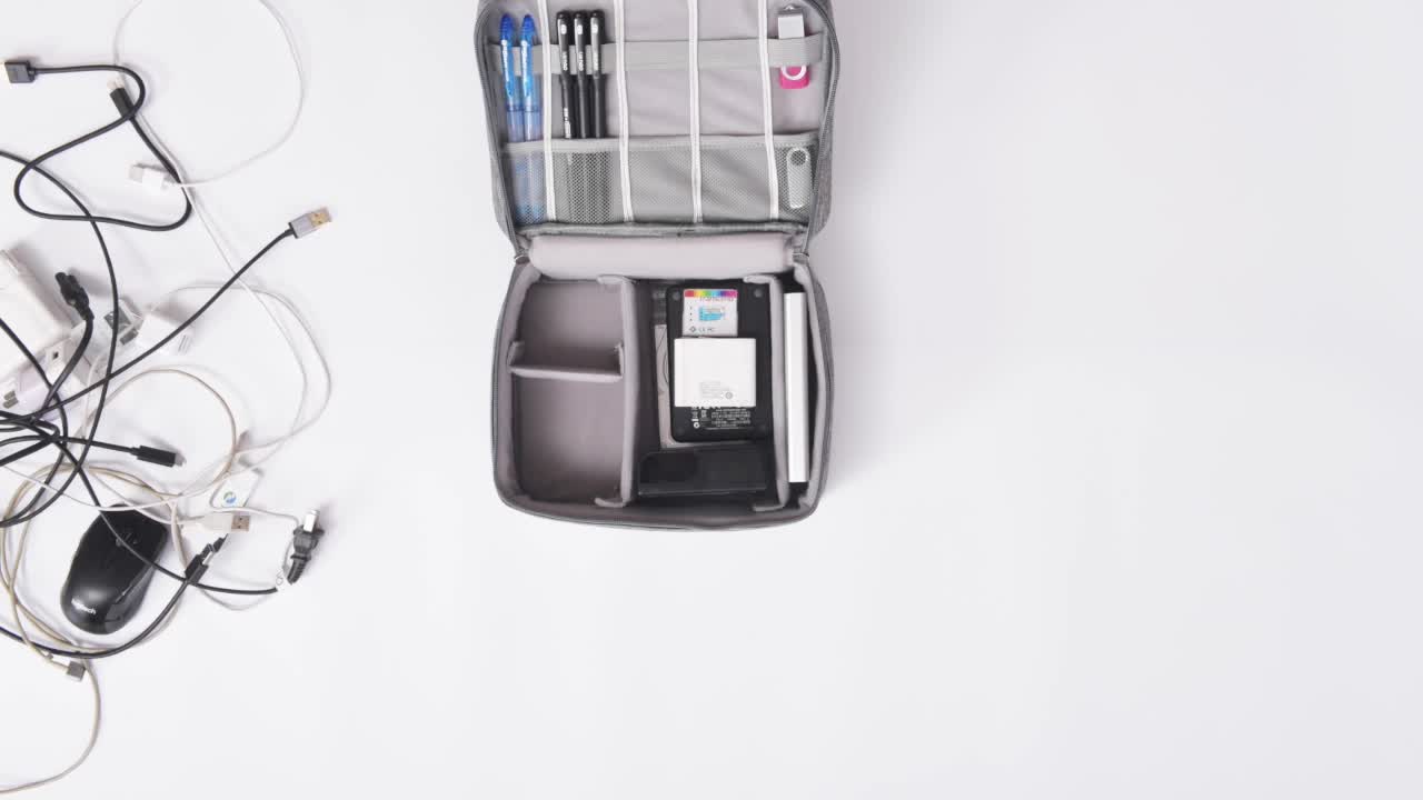 Organizer Cavi Da Viaggio OrgaWise - Borsa 3 Strati Per Cavi, Caricatori, Accessori Elettronici - Foto 3