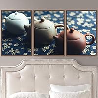 3 Piece Framed Canvas Wall Art Tea Canvas Prints Home Artwork Decoration for Living Room,Bedroom - 16