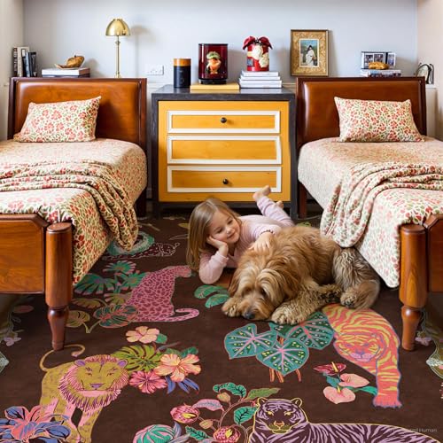 Tapete Área 8x10 Animal Estilo Boho Kokia Suede miniatura 6