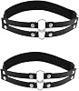 2PCs Adjustable Leg Garter with O-Ring and Heart Design, Elastic Thigh Garters Belt for Women