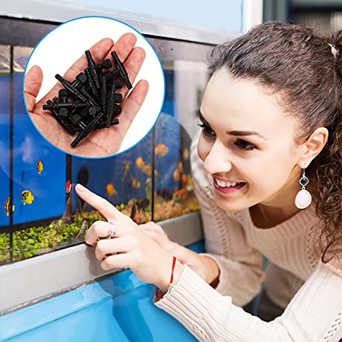 Image of Honoson 30 Pieces Aquarium Air Control Valve T Shaped Air Pump Control Valves Single Way Plastic Flow Regulator for 4 mm Hose Line Tubing Connector(Black)