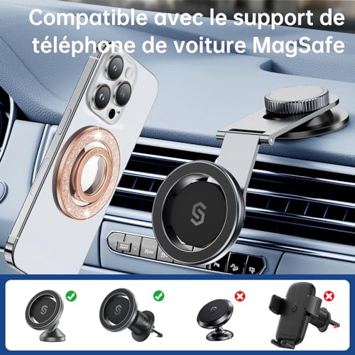 Support magnétique portable à béquille pour éviter les chutes d'iPhone 16 Pro Max