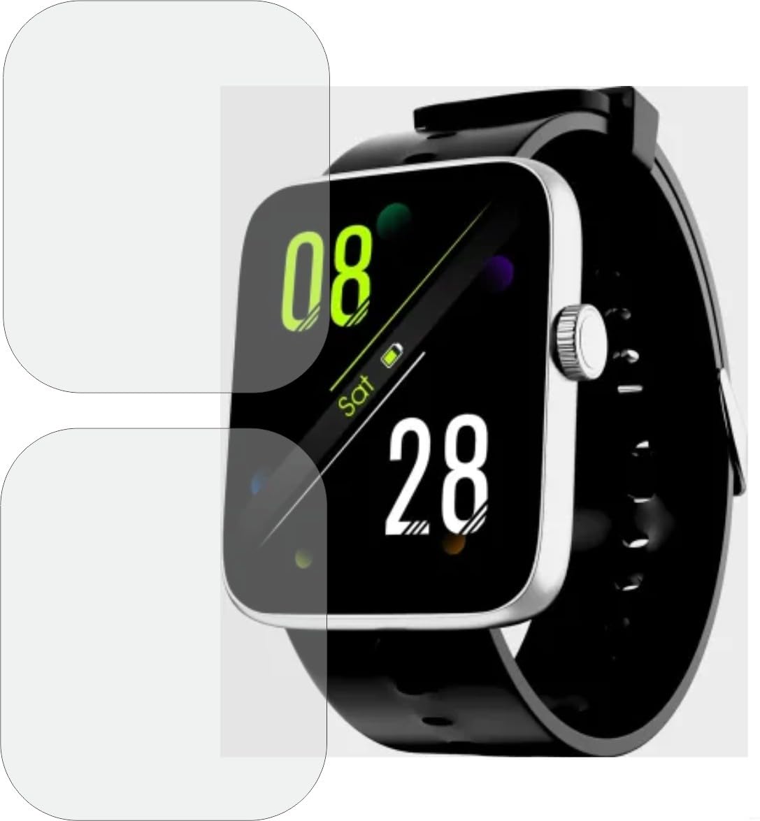 TELTREKTELTREK Screen Protector Compatible With Vibez Muse Smartwatch, Edge to Edge Hydrogel Screen Protector not a Tempered Glass (Pack of 2)