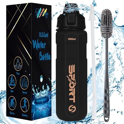 Shipshopp 1L Leakproof Sports Water Bottle Cover