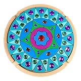 Edelsteinblöcke für – Holzpuzzle-Bausteine mit Edelsteinen, glitzernde Stapelwürfel, gemusterte Baufliesen | Funkenmuster-Bausteine