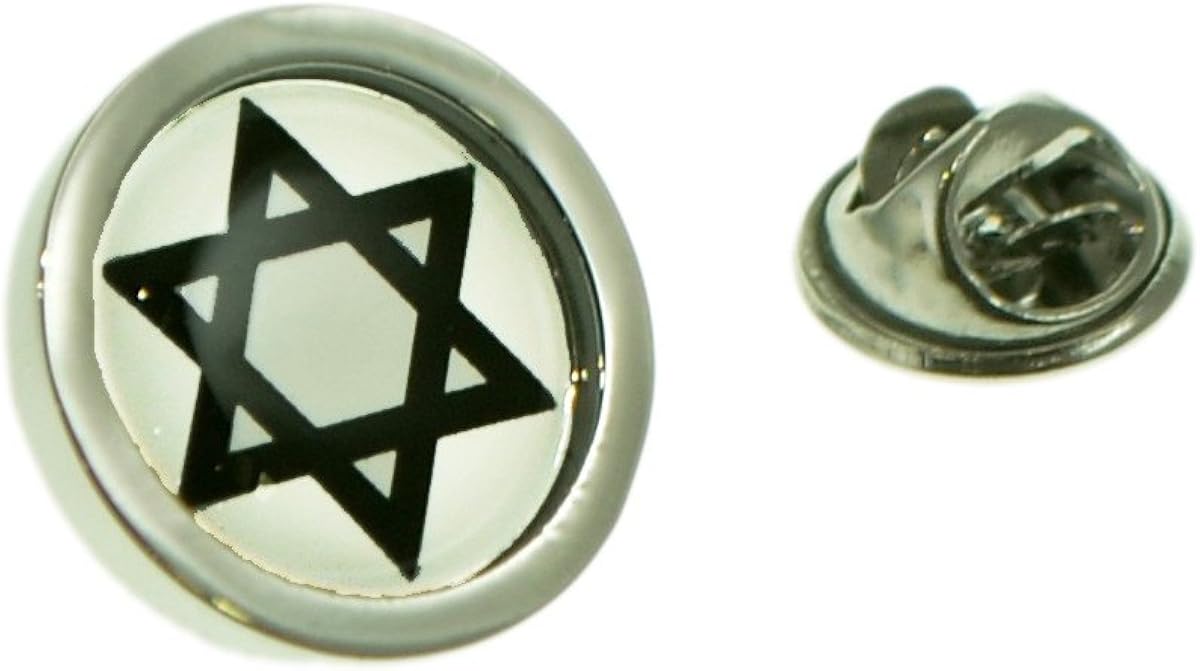Oaktree Gifts Star of David Bordered Lapel Pin Badge