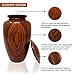Smartchoice Cremation Urns for Human Ashes Adult - Handcrafted Funeral Memorial Ashes Urn Chestnut Brown Cremation Urn