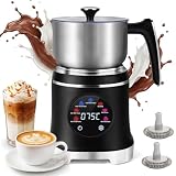 Milk Frother, 20.3 OZ Electric Milk Frother and Steamer, Black