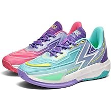 Men's Mesh Breathable Lace-Up Mid-Top Basketball Shoes with Thick Soles, Shock-Absorbing and Non-Slip Casual Sports Shoes Suitable for Gym Exercise Training and Running