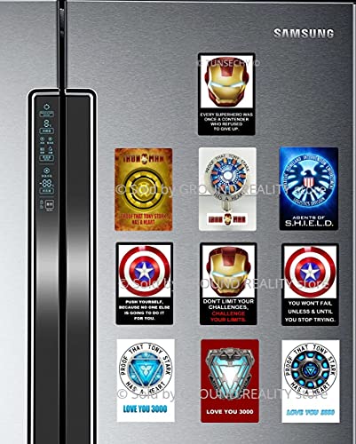 Image of LADY HAWK Iron Man Arc Reactor Poster Motivational and Inspirational Quotes Miniature Picture with magnetic backing. Directly sticks to any Metal Surface. Size 10x7cms Ironman Poster Series (AV50)