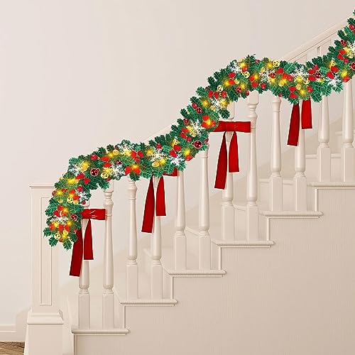 Vigevee Weihnachtsgirlande mit Beleuchtung, 5m Künstlich...