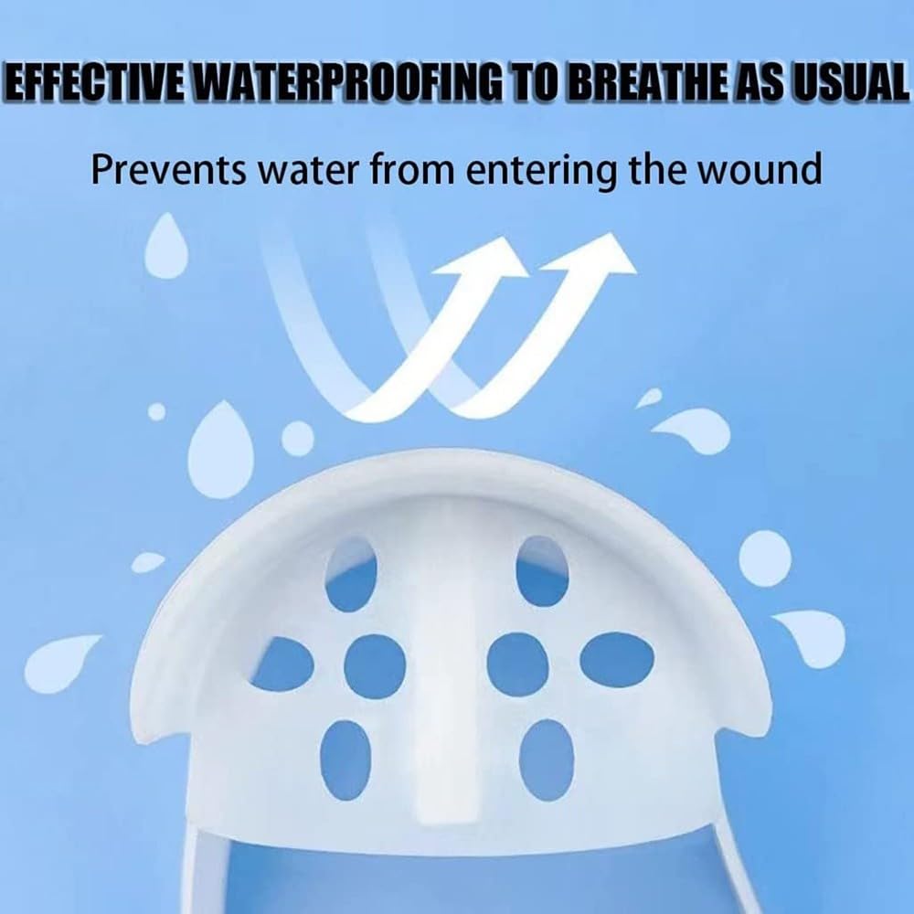 BLUEZY Protezione per Lo Stoma della Doccia, Collo Stoma della Protezione Protezione per La Trachea del Collo Protezione per La Stomia del Collo per Laringectomia E Tracheostomia