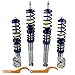maXpeedingrods Kit de Combinés Filetés Ressorts Amortisseurs Suspension pour VW/Corrado/Golf MK2 MK3 pour Jetta II ; Hauteur Réglable - Bleu