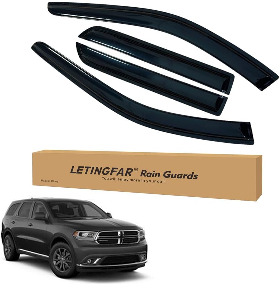 Window Visors Rain Guards for Dodge Durango 2011 2012 2013 2014 2015 2016 2017 2018 2019 2020 2021 2022 2023 2024 Accessories, Wind Deflectors Vent Shades for Dodge Durango E25-for-Dodge-Durango-11/24