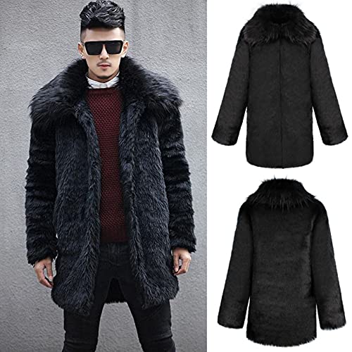 Veste cuir homme doublée polaire noire, blouson chaud 4XL