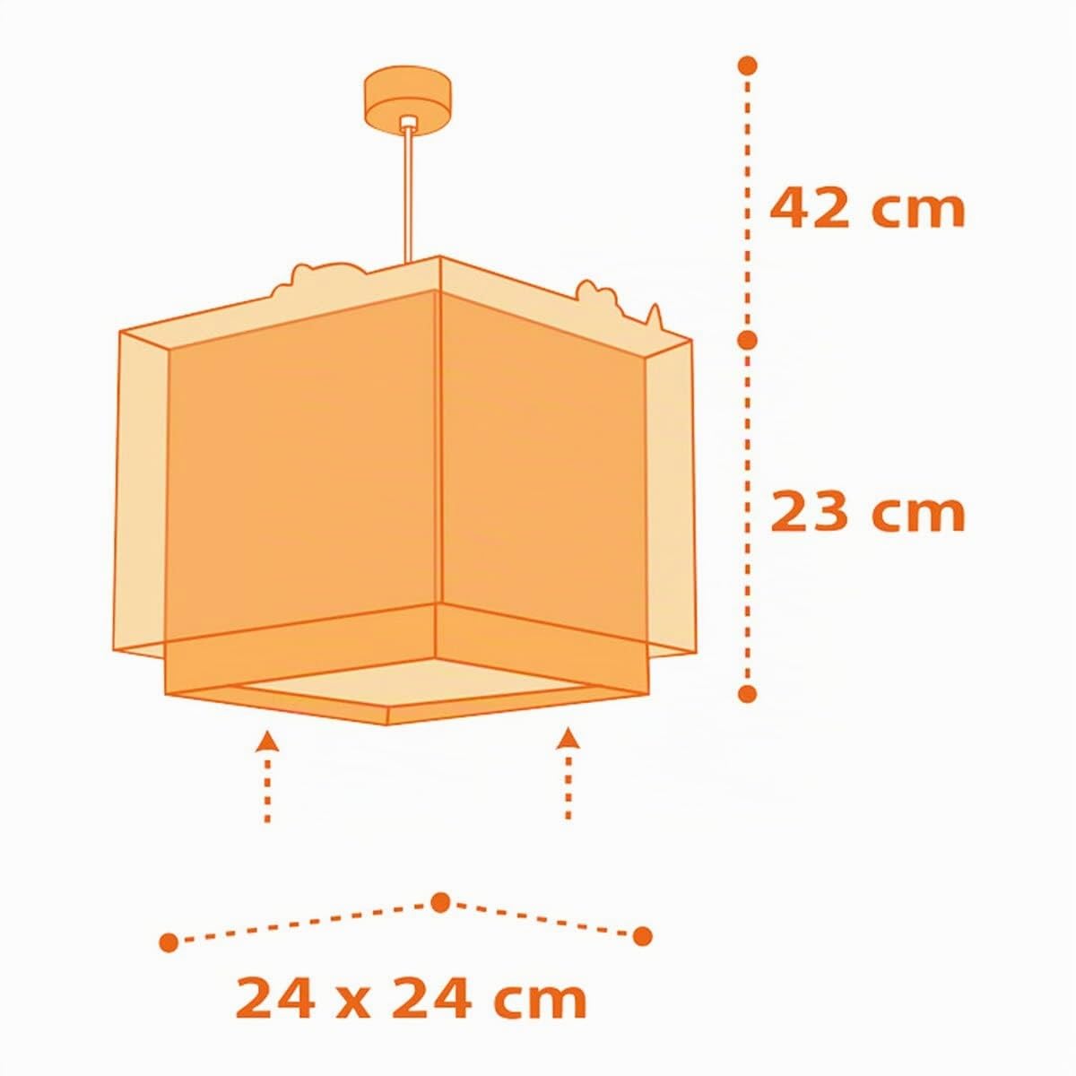 Dalber Lampada da soffitto a sospensione per Bambini Dinos Dinosauri Multicolore Animali