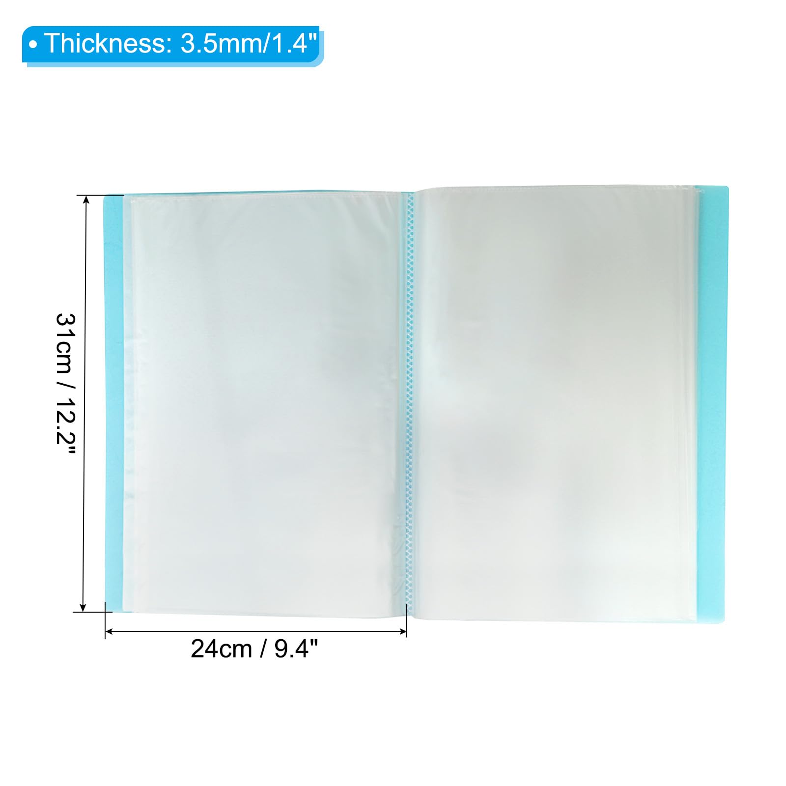 PATIKIL 9.4x12.2 Binders with Plastic Sleeve - Image 2