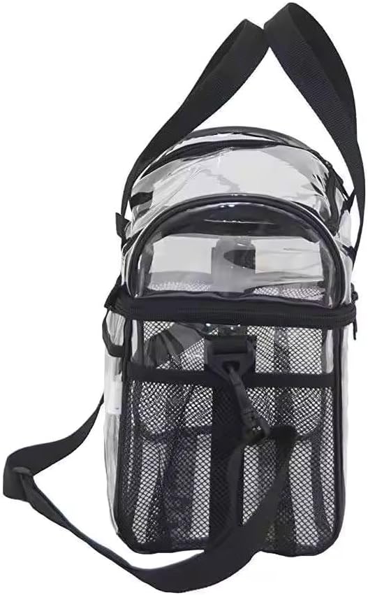 Miniatura 6 de Bolsa de almuerzo transparente, aprobada por estadios, resistente, grande, reutilizable, material de PVC