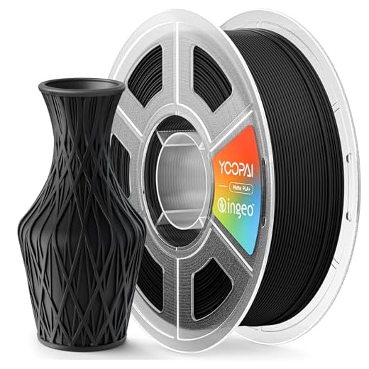 PLA+ Matte Filament 1.75mm, Soft Matte Finish, Reduced Layer Lines, 1KG (2.2lbs) 3D Printer PLA Filament, Dimensional Accuracy +/- 0.02 mm, Charcoal Black
