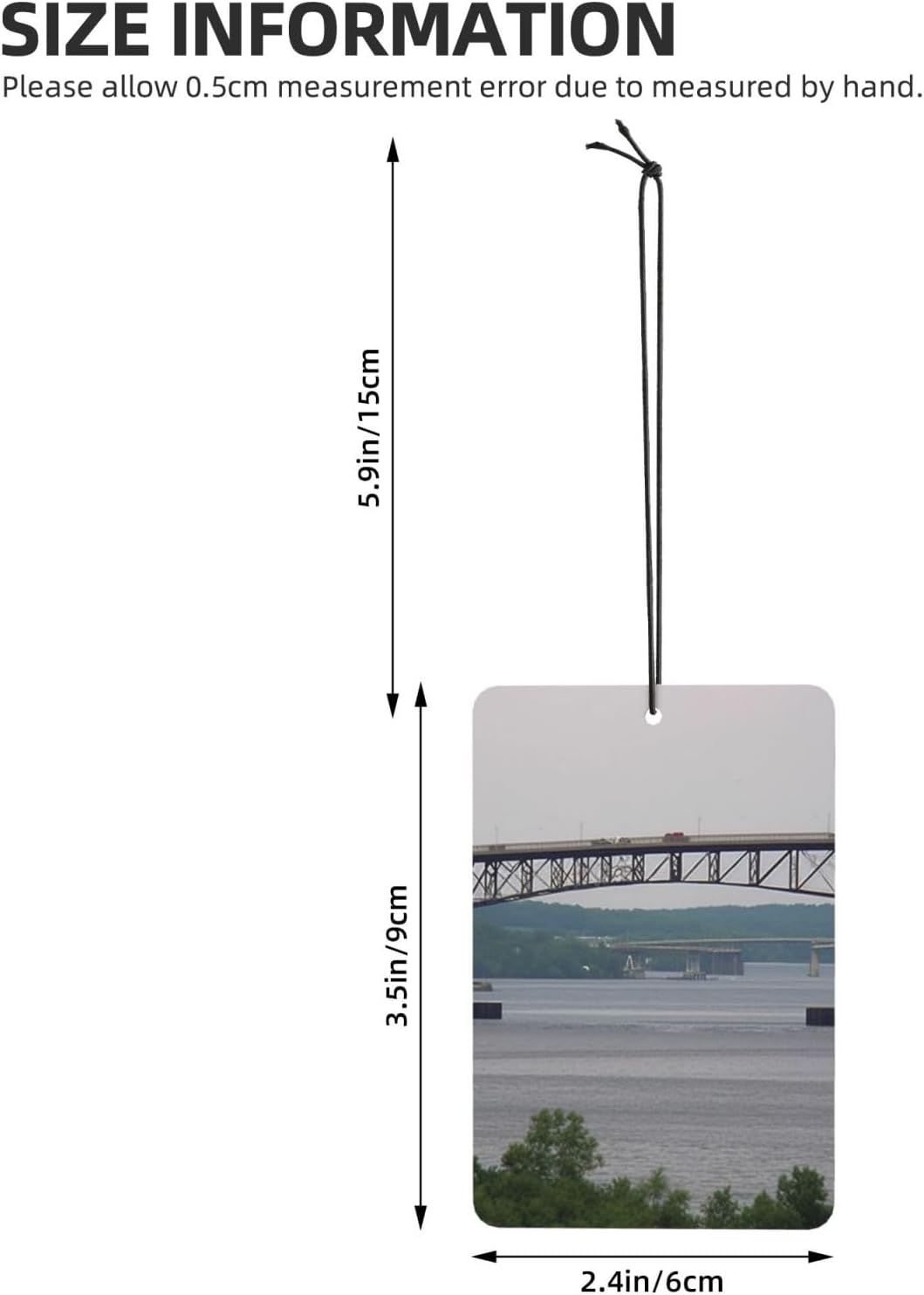 Car Air Fresheners Cards Set of 4 Pieces,Bridges Over The Susquehanna River Mirror Pendant Hanging Scented Cards for Wardrobe Bathroom Long-Lasting Auto Aromatherapy Tablets Gifts Car Rearview image 4