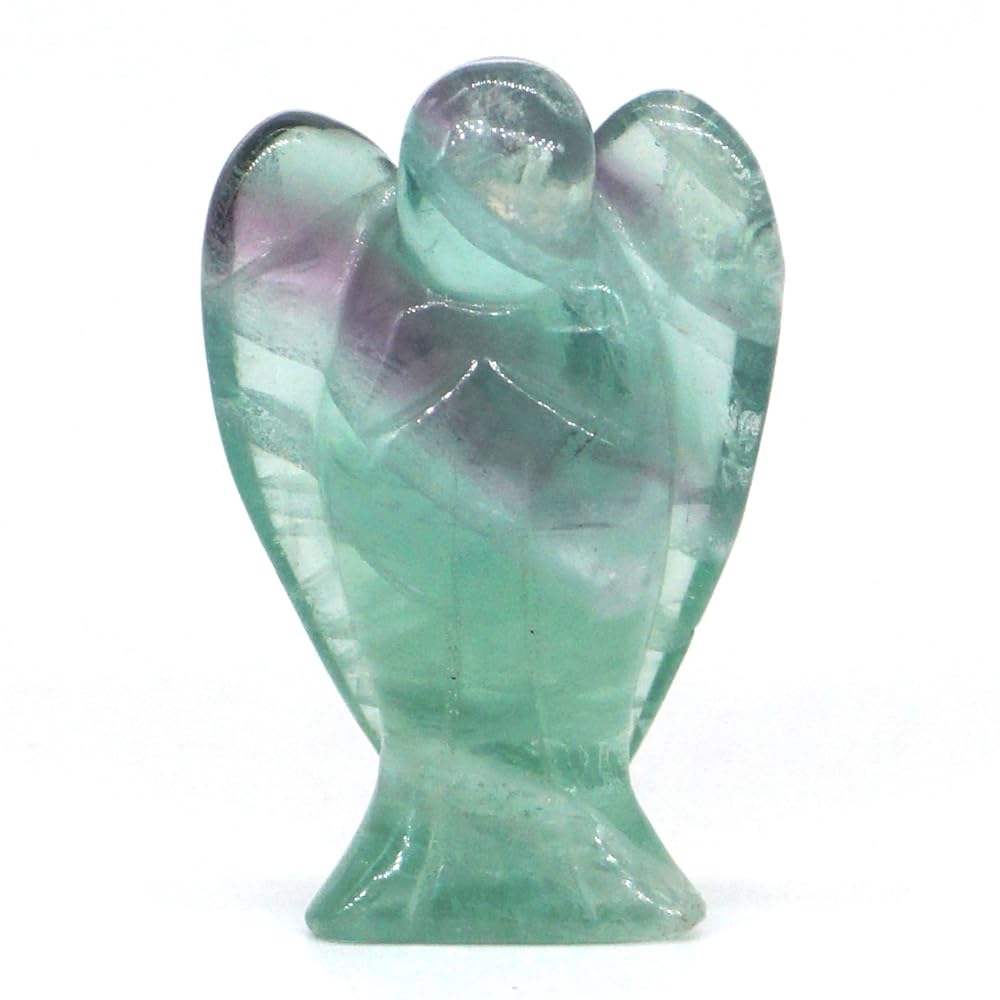 Figura de ángel Tallada en Piedra, artesanía, Piedras Preciosas Naturales, decoración, Cristales curativos, Reiki, Cuarzo, habitación, Regalos cumpleaños 1,5"(28,10pcs)
