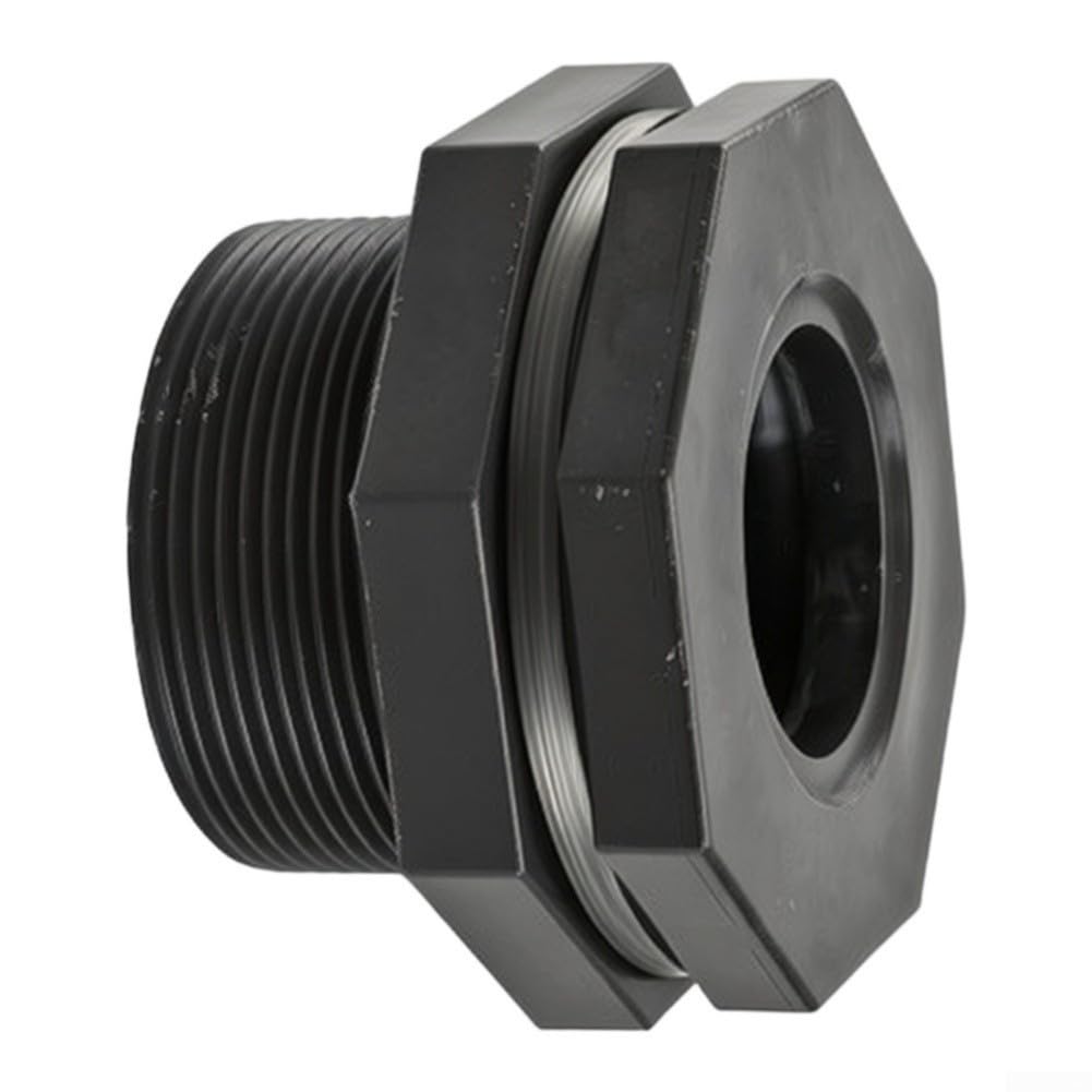 Industrielle PVC-Fassung, 5,1 cm, säurebeständig (3,8 cm) | Auslaufsichere Silikondichtungen, säurebasierbeständig, PVC in Industriequalität, 5,1 cm Größe, schwarz
