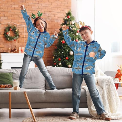 Image of Boys Fleece Jacket Hooded Autumn Winter Long Sleeve Thick Warm Outerwear;3-10 Years Kids Cute Fuzzy Jacket