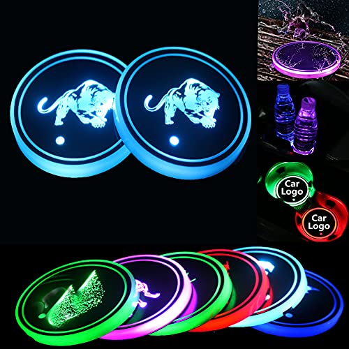 2pcs Luces Portavasos LED,Posavasos LED Coche Cover