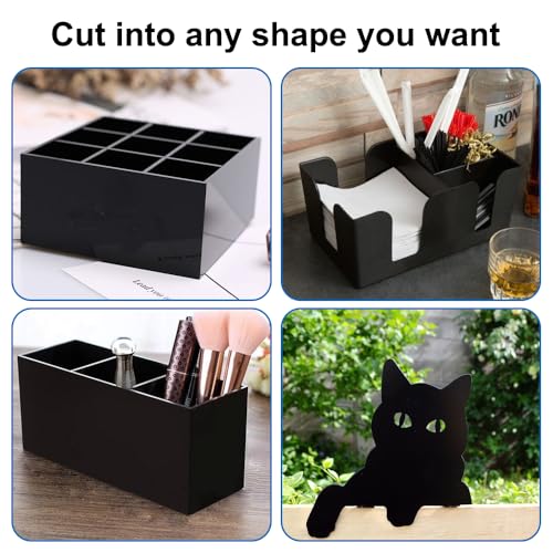 2 Stück 30 x 20 cm Schwarz Plastikplatte, Kunststoffplatte 3mm, Hohe Härte Abs Kunststoffplatte, Antistatisch Polyethylen Platte, Geeignet für Modellbau, Basteln, Schutzbleche und Heimdekoration