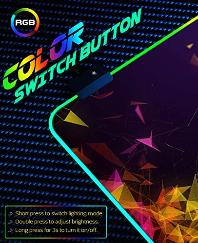 Image of Vecna RGB Gaming Mouse Pad Large, Extended Gaming Mouse Pad RGB with 14 Lighting Modes | Led Mouse Pad XXL for Computer Laptop Mousepad Desk Mat,Extended RGB Mouse Pad,RGB Mouse Pad XXL (Abstract)
