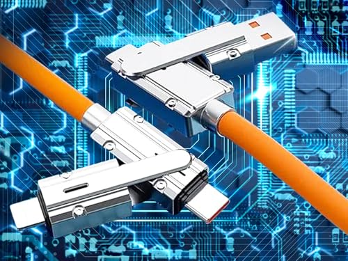 Image of 4 in 1 Fast Charging Cable, Portable Charger Cord /Wire Compatible with iOS, Type-C, Car /Travel Retractable New Technology Charging Data Cable For Smartphones, Light Emitting Diode - ORANGE