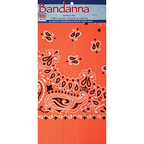 Hav-A-Hank Paisley Bandanna 22``X22``-Neon Orange ##bicwarehouse