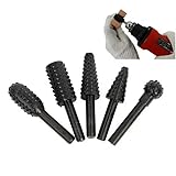 1/4” DIY Drill Bit Set – Precise Carpentry Tools for Woodworking, Ergonomic Design & Chrome Vanadium, Anti-Slip Comfort & Versatile – Wood Carving Tools for Building/Engineering | 5-PCS/Set