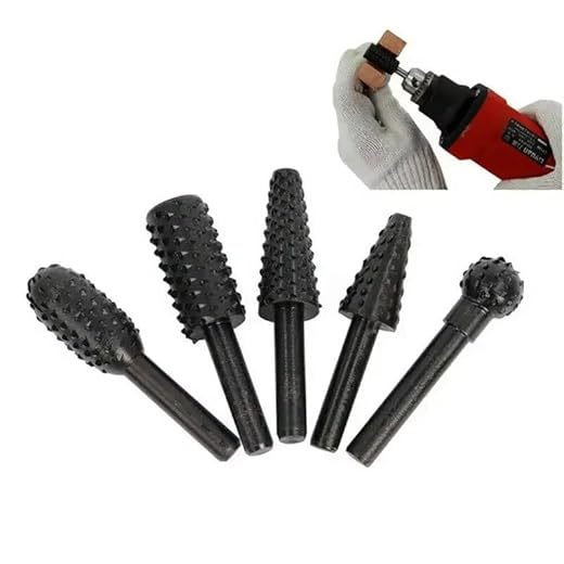 1/4'' DIY Drill Bit Set - Precise Carpentry Tools for Woodworking, Ergonomic Design & Chrome Vanadium, Anti-Slip Comfort & Versatile - Wood Carving Tools for Building/Engineering | 5-PCS/Set
