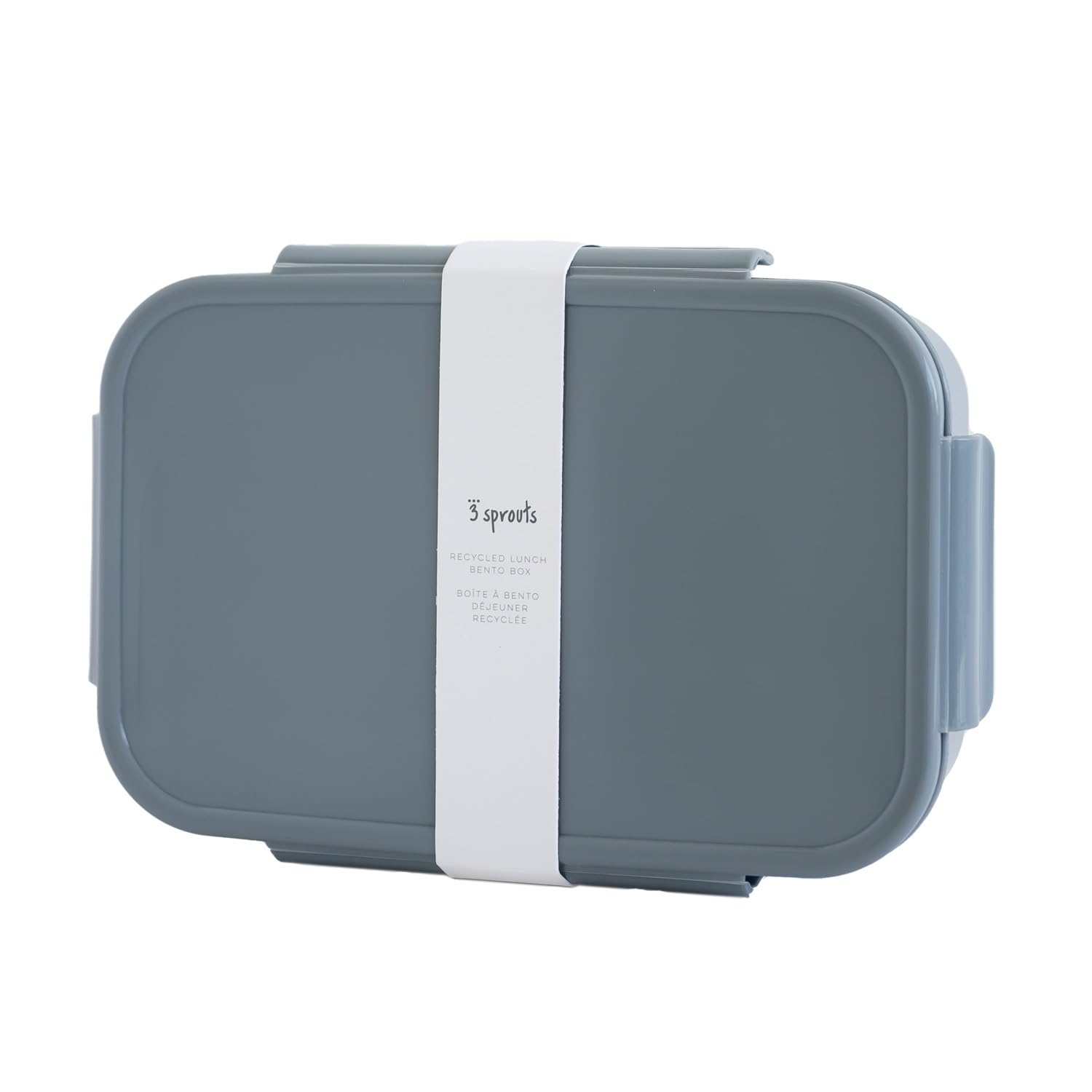3 Sprouts Blue Recycled Plastic Bento Box For Kids - Eco-Friendly Lunch Bento Boxes For Kids - Leakproof Kid Toddler Lunch Box For Daycare With Multiple Compartments, Microwave & Dishwasher Safe