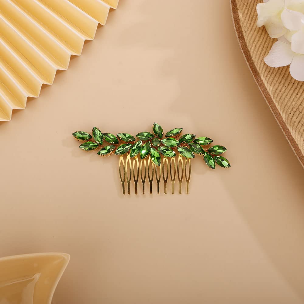Chargances - Pettine per capelli con perline di cristallo, per
