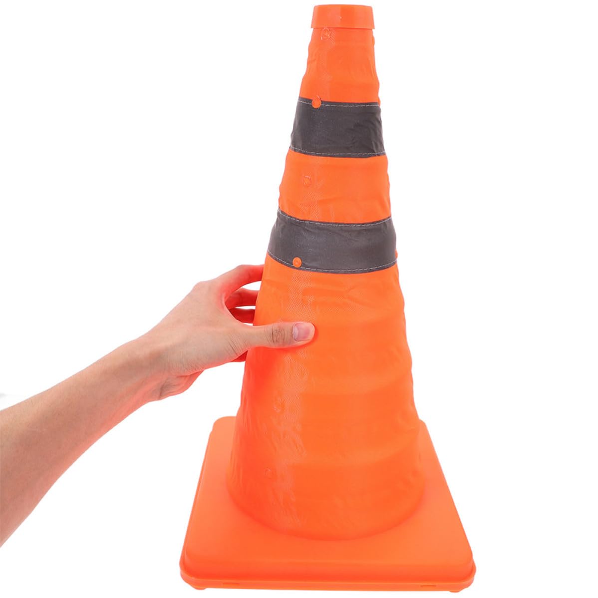 Cônes de Signalisation Pliables Réfléchissants Orange en Plastique